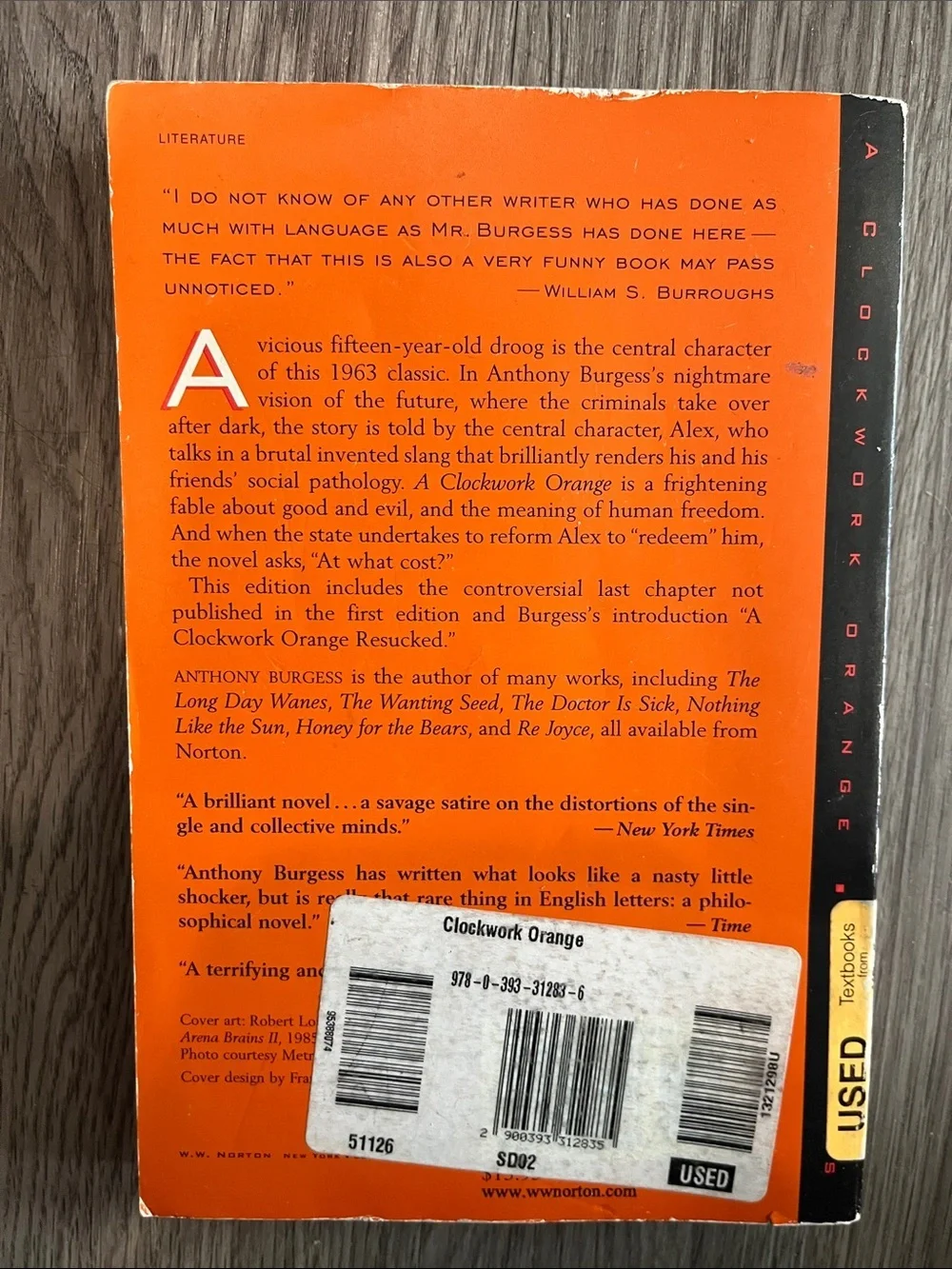 A Clockwork Orange — Black and Orange Paperback